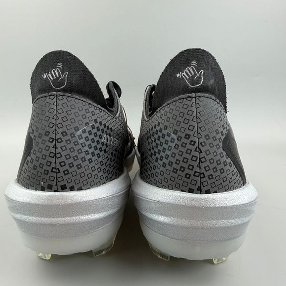 Adidas Adizero Impact TPU Baseball Cleats Men Size 10 Black White JI1467 NEW - Picture 4 of 6